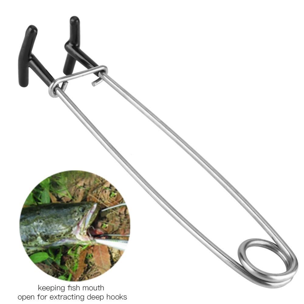 4PCS Stainless Steel Fish Mouth Spreader T-Shaped Fish Hook Extractor Fishing Accessory