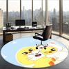 Hyunlix (1) Round Office Rug Decorative Floor Rug for Office Bedroom Living Room and Home Space