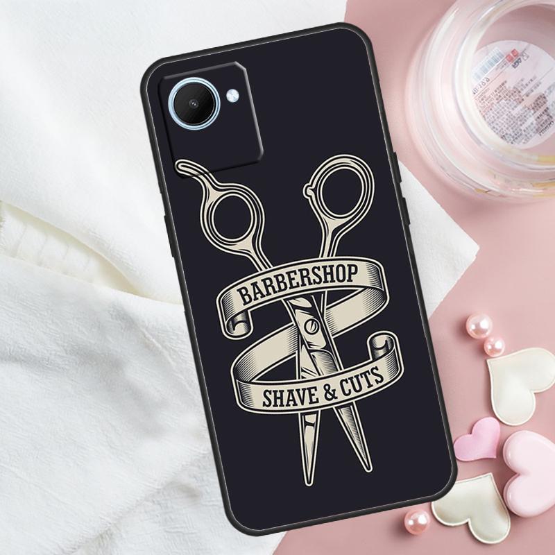 Barber Shop Hair Stylist Salon For Realme GT 6T 6 5 GT7 Pro C67 C75 C61 C55 C53 C51 C21Y C25S 10 11 12 13 14 Pro Plus Case