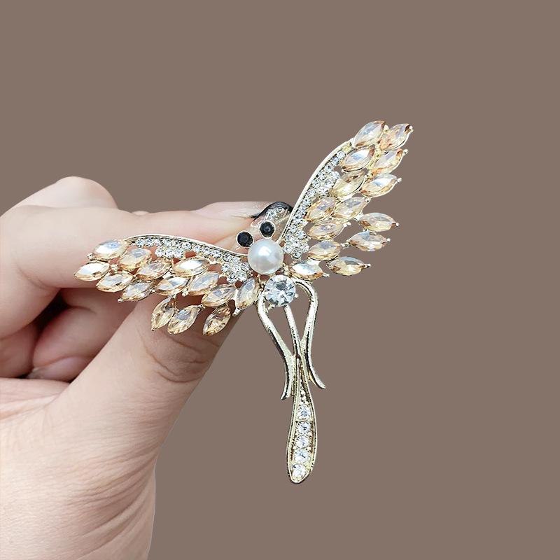 

Корейская элегантная цветочная брошь с животным: Высококлассная женская брошь-булавка для воротника пальто или костюма