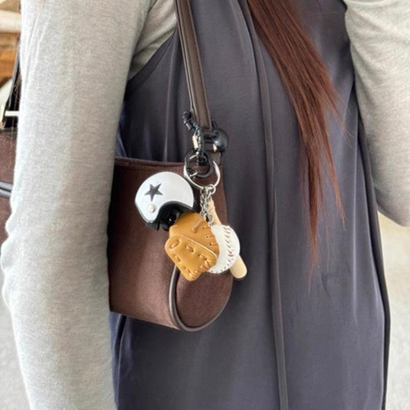 Miniature Baseball Glove Keychain Pendant Accessory for Backpacks and Handbags Gift for Boys and Baseball Enthusiasts