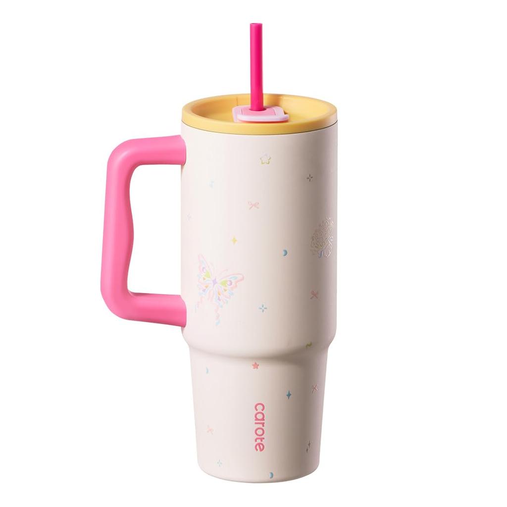 CAROTE Water Vacuum Large Insulates Hot or Cold Stainless Steel Mug with Straw and Lightweight Dishwasher Large Mouth for Easy Perfect for and 3D