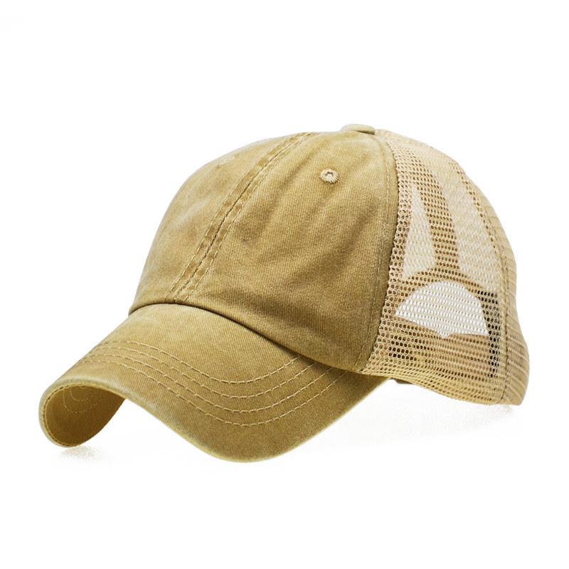 Șapcă de baseball din bumbac spălat vechi, culoare solidă, cu plasă de lumină, pentru bărbați și femei, versiunea coreeană, maree de primăvară și de vară