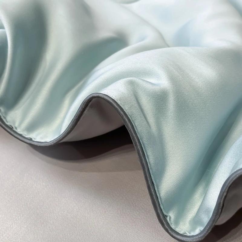 100% LYOCELL Silk Summer Quilt Solid Color Smooth Ice Cooling Comforter Silky Blanket Soft Cool Summer Blanket for Bed