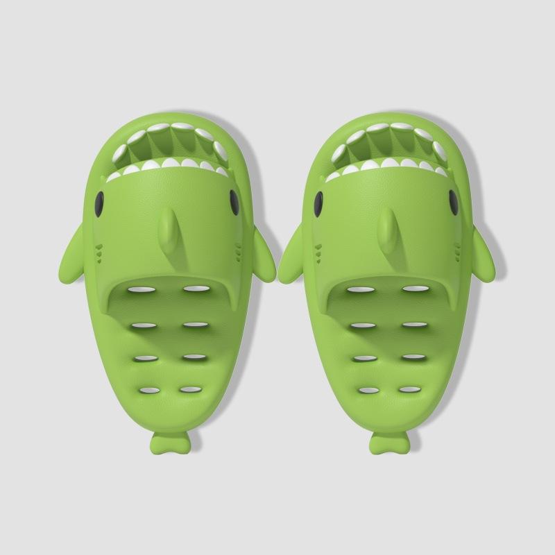 Divat Comwarm üreges cápacsúszdák nőknek Férfiak aranyos rajzfilm otthoni papucsok fürdőpapucsok kültéri szerelmesek strandon vastag alsó papucsok