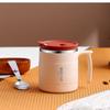 Double-layer Cold Water Drinks Tumbler Non-Slip Handle Thermal Mug Reusable Tea Milk Cups  Outdoor