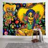 Home Decor Uv Tapestry Day Of The Dead Mexican Carnival Sugar Skull Wall   Hanging Living Room
