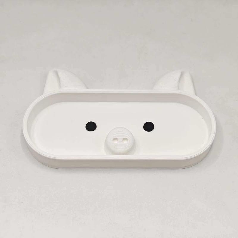 1Pc Pink Pig-Shaped Organizer Tray,Suitable For Eyeglasses, Jewelry & Small Accessories -Desk Decor, Office - Holder For Glasses