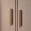 Long Wardrobe Door Pull Nordic Kitchen Cabinets Pulls Handles Cabinets and Drawers Dresser Knobs Natural Wooden Furniture Handle