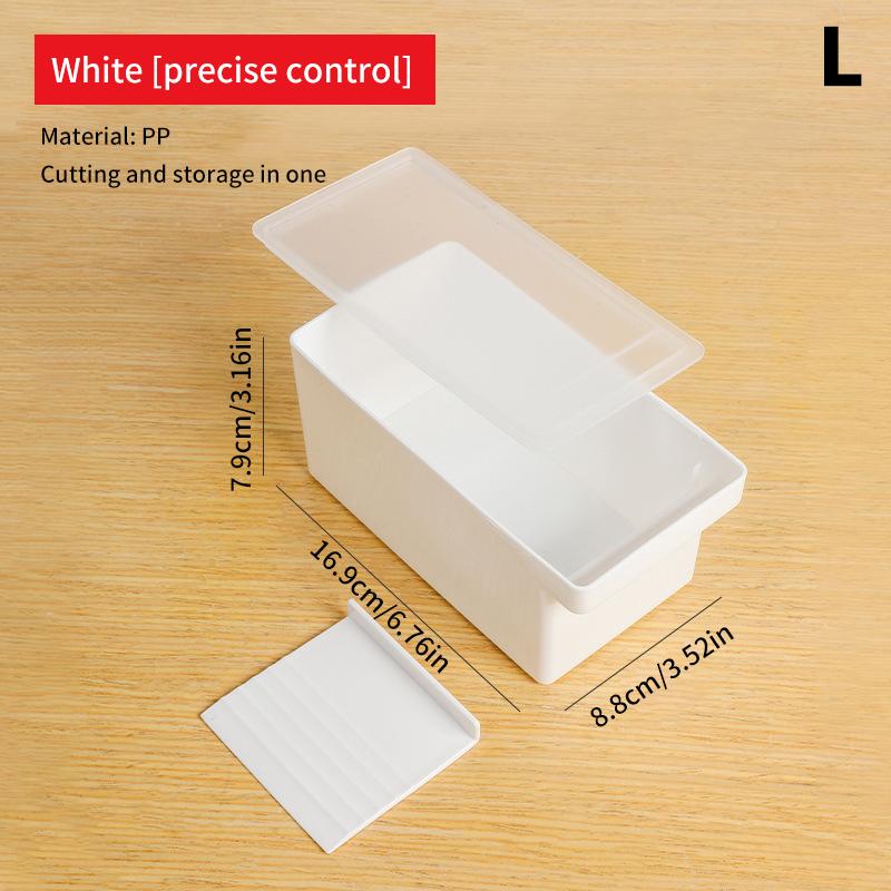 

Коробка для резки масла, небьющаяся масленка с прозрачной крышкой и резаком, экономящая место и легко нарезаемая, прочная масленка L