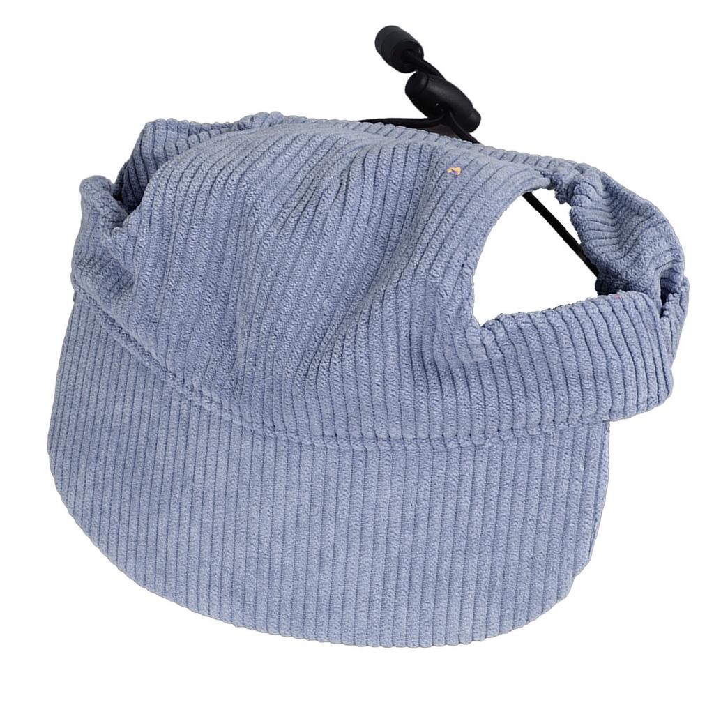 Dog Sun Hat Fashion Casual UV Protection Breathable Ear Holes Adjustable Pet Hat for Outdoor Travel Camping Blue XL