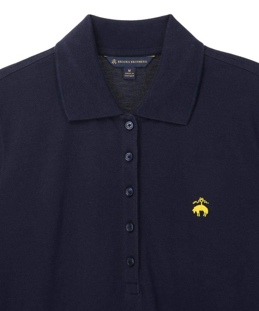 Brooks Brothers Cotton Pique Polo Dress (Navy) (Bbdzwf9456Qes)