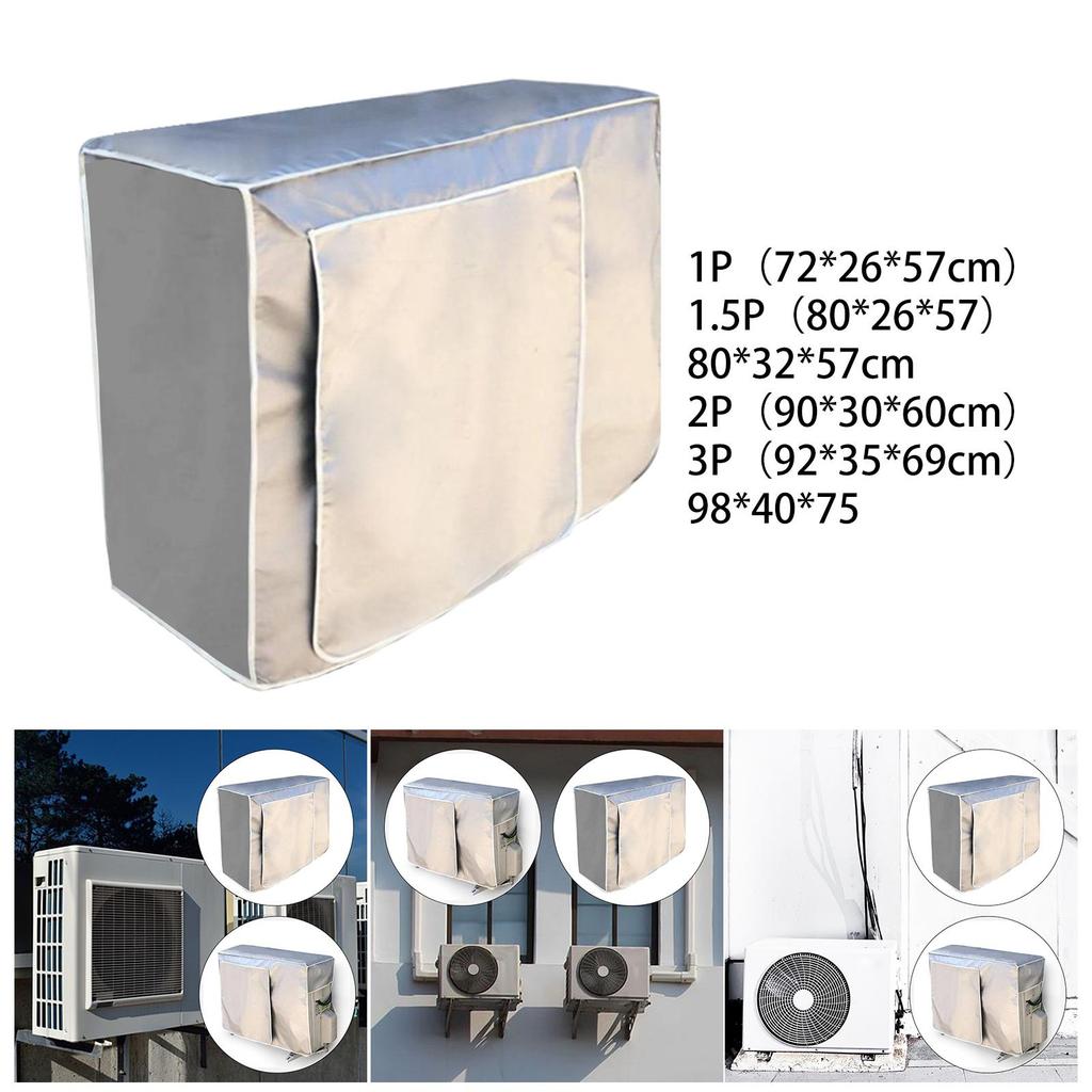 Outside Air Conditioner Cover Waterproof Silver Coated Outdoor Heat Dissipation