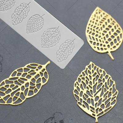 Silicone Leaf Shape Fondant Molds Chocolate Mould for Cake Pastry Decor Baking Gumpastes Moulds Decoration Sugar Lace Veil Mat