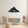 Laser Cut Metal Wall Art Mountain and Pine Tree Decor for Living Room Modern Black Steel Nature Landscape Artwork 22 Inch