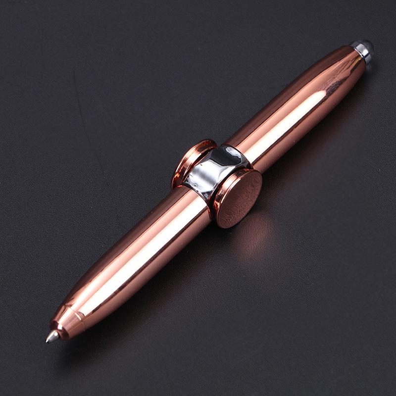 Creative Metal Spinner Pen: Multifunctional Luminous Ballpoint and Decompression Tool