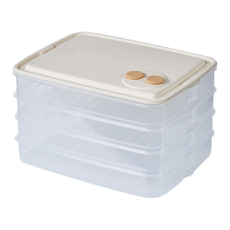 Dumpling and Wonton Storage Box, Food-grade Kitchen Frozen and Fresh-keeping Compartments for Dumplings