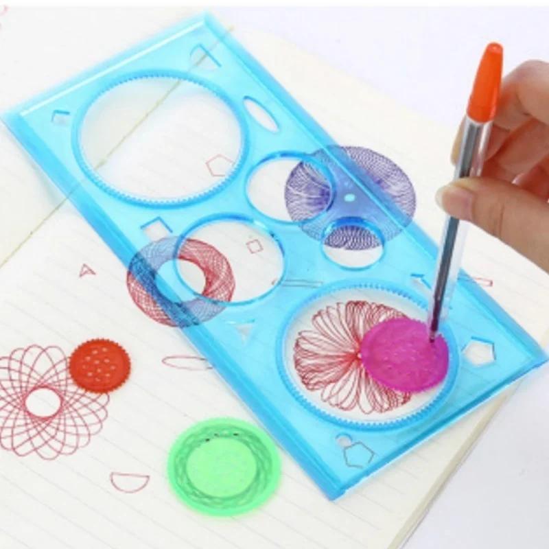 New Creative Painting Multifunctional Puzzle Body Tracer Geometry Ruler Student Drawing Tool Painting Ruler Learning Art Tool