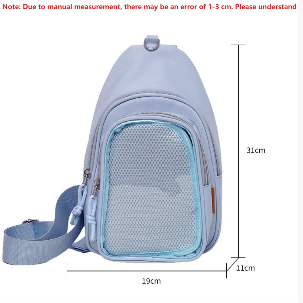 Kawaii Japanese Itabag Girls Soft Nylon Backpack Crossbody Bags 10CM Doll Women With Display Plate Cross Body Sling Pouch