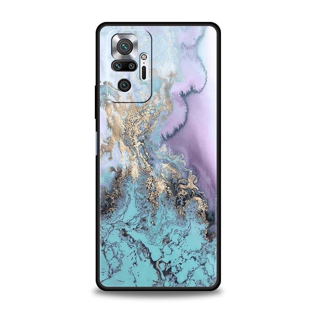 Vintage Marble Phone Case Cover for Redmi 14C 10C Note 15 14 13 12 10 11 K40 Pro Plus 5G Soft TPU Shockproof Shell Fundas Capas