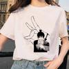 Kettensäge Unisex T-Shirt Damen Japanischer Anime Gotische T-Shirts Grafik Y2k Kleidung Lustiges Cartoon Unisex Kurzarm T-Shirt Oberteile