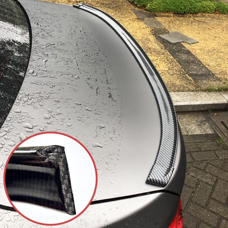 Universal High Quality Spoiler 5D Carbon Fiber Shiny Black Punch-Free Installation Spoilers DIY Refit Spoiler For Car Accessorie