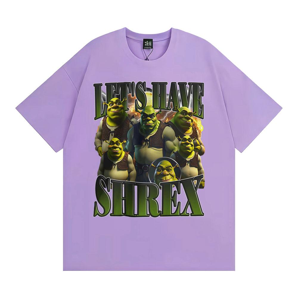 Divertente Facciamo Shrex Shrek Grafica Meme Maglietta Unisex Moda Donna Vintage Manica Corta Magliette Cotone Larga Oversize Maglietta