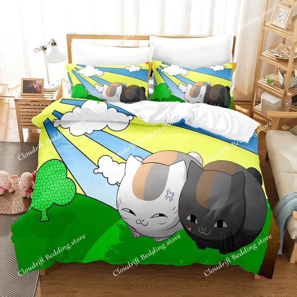 Anime Natsume's Book Of Friends Bedding Set Boys Girls Twin Queen King Size Duvet Cover Pillowcase Bed Boys Adult Home Textile