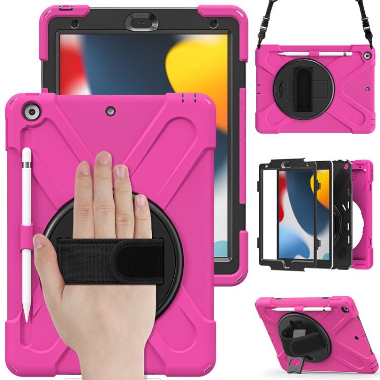 Custom 3-in-1 Protective Tablet Case for iPad 9th 8th 10.2 Inch Shockproof with Wrist Strap and Pencil Holder