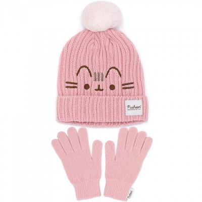 Womens/Ladies The Cat Knitted Beanie & Gloves Set