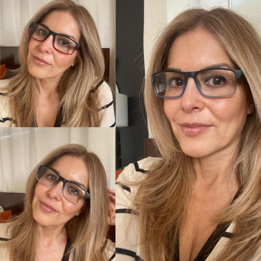 MODFANS Reading Glasses For Women Blue Light Readers Men Rectangular Unisex Lightweight Frame Comfortable Spring Hinge Eyeglasse