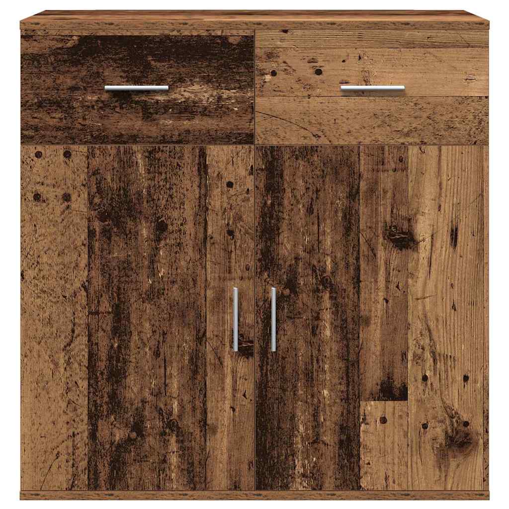 Sideboard with Drawers Reclaimed Wood Look 78 x 38 x 80 cm Engineered Wood