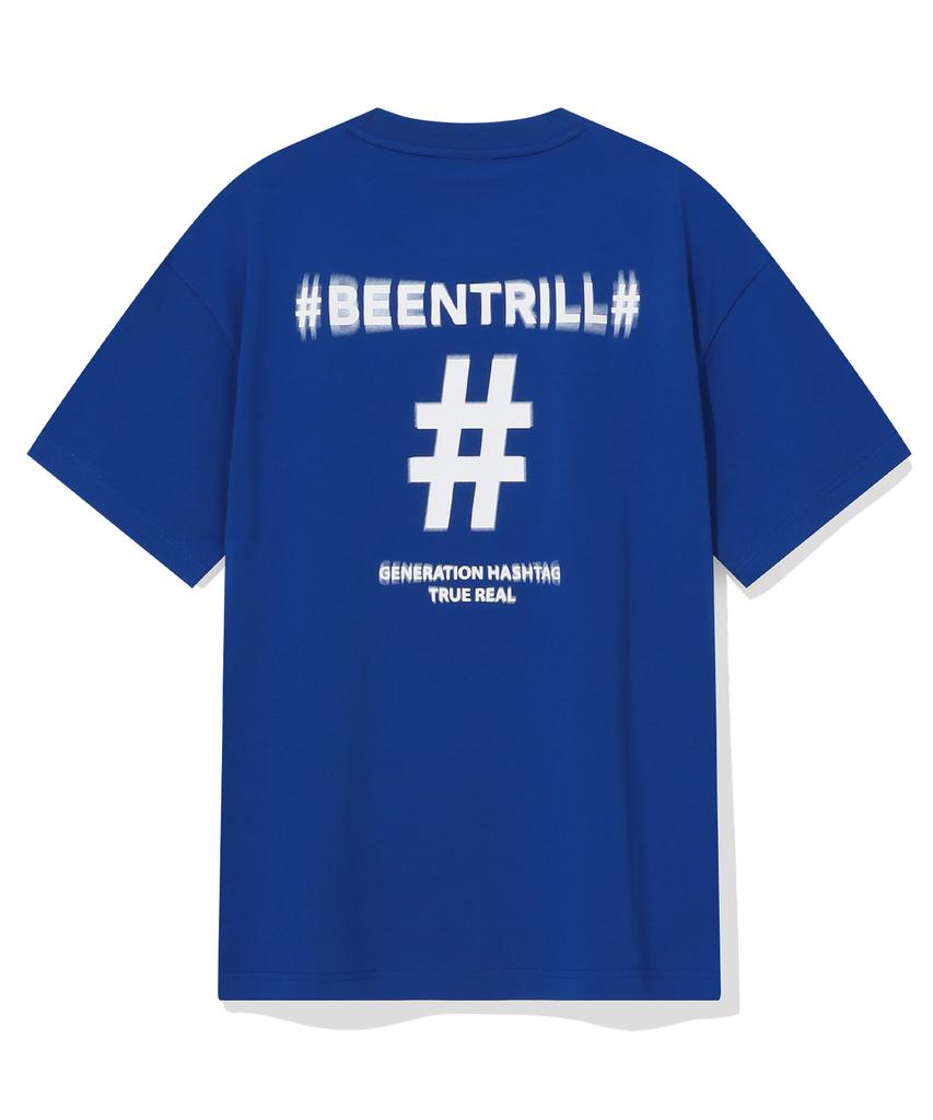 BEENTRILL Shake Hashtag Comfort Fit T-Shirt (Blue)