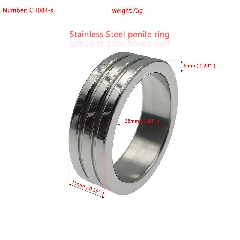 Stainless Steel Penis Ring Lock Essence Widened Weight-Bearing Sex Toys Alternative Passion Sex Tools Adult Toys Binding Set