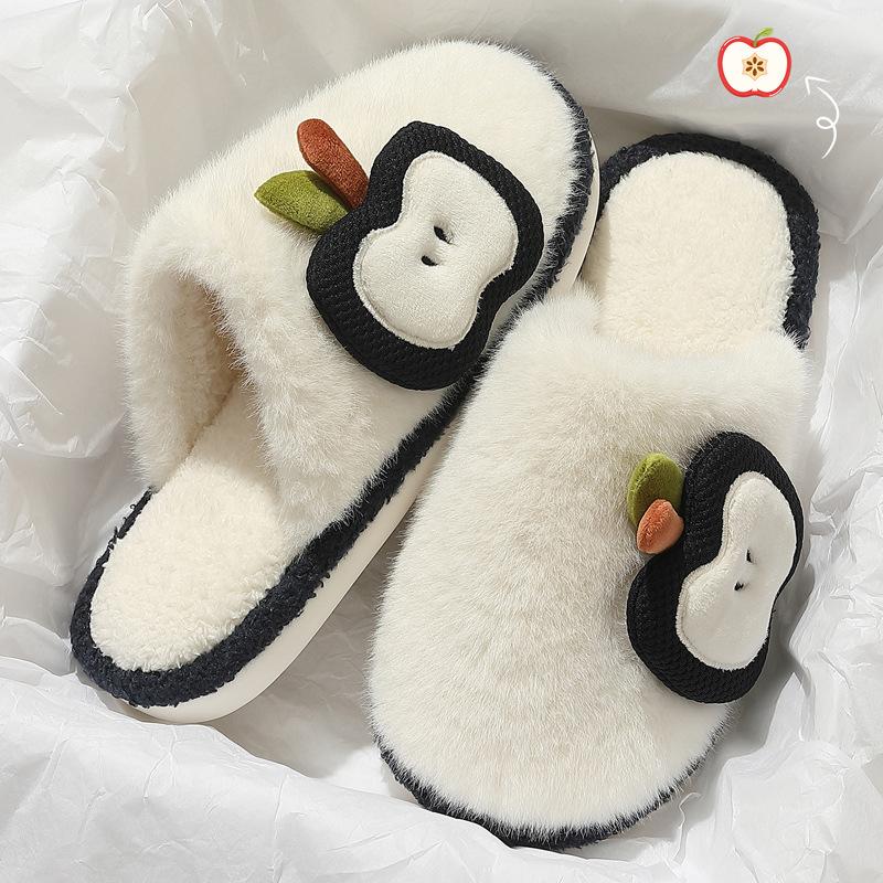 Cotton Slippers Women's Autumn and Winter New Indoor Home Non-slip Deodorant Plush Warm Silent Cotton Drag Lady