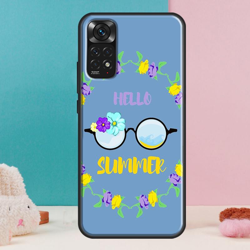 Hallo Sommerblumen Hülle Für Xiaomi Redmi Note 13 12 Pro 14 11 9 10 9S 10S 11S 12S Redmi 14C 13C 10C 12C Abdeckung