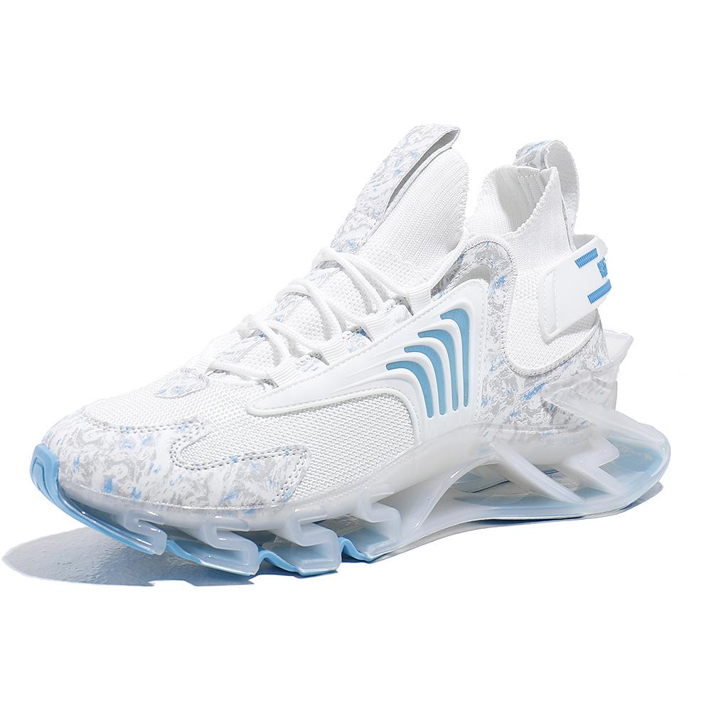 Large size shoes knife peak shoes men's four-season shoes shock-absorbing sports shoes casual running shoes flying woven shoes men