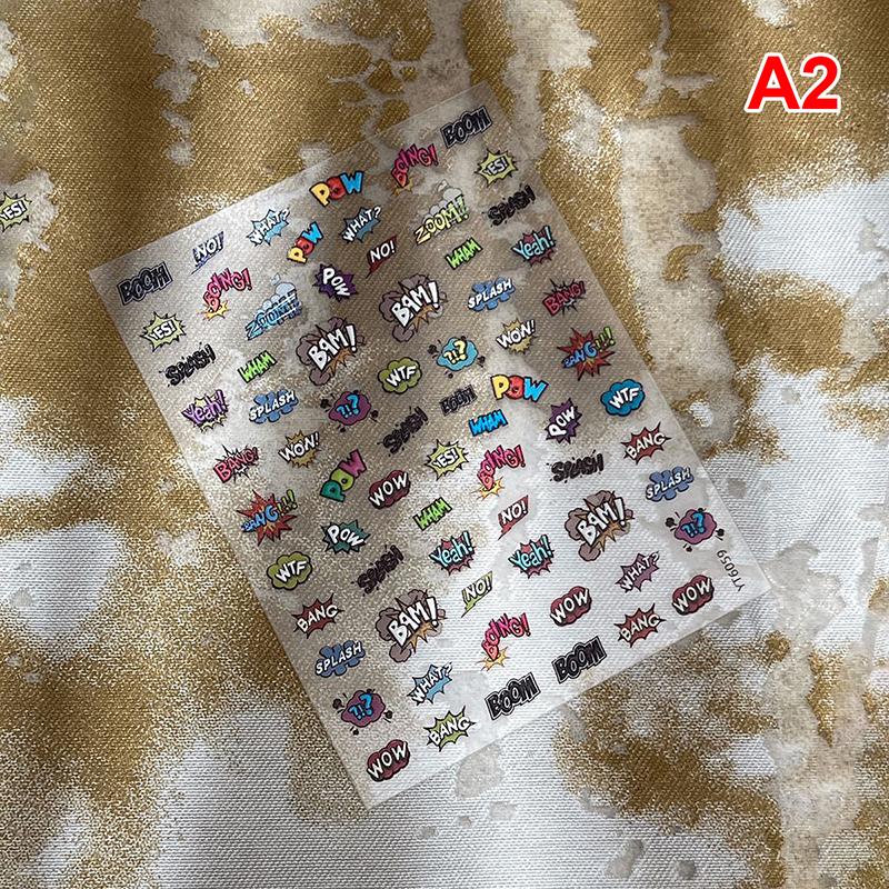 3D Embossed Cherry Nail Art Stickers Self Adhesive Pool Dice Design Manicure DIY Accessories Nail Art Decals for Creative Nail