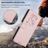 For iPhone 17 Wallet Case with Wrist Strap Love Cat Pattern Imprint Leather Phone Cover