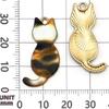 Set of 10 Colorful Enamel Cat Charms for DIY Jewelry