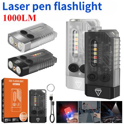 Taschenlampe Schlüsselanhänger Licht 1000LM Mini-Taschenlampe Superhell TYP-C USB-Ladeanschluss Notfall-Campinglicht