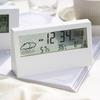 1PC Thermo-Hygrometer Clock Creative Weather Display Electronic Alarm CLock Desktop Table Decor For Living Room Bedroom