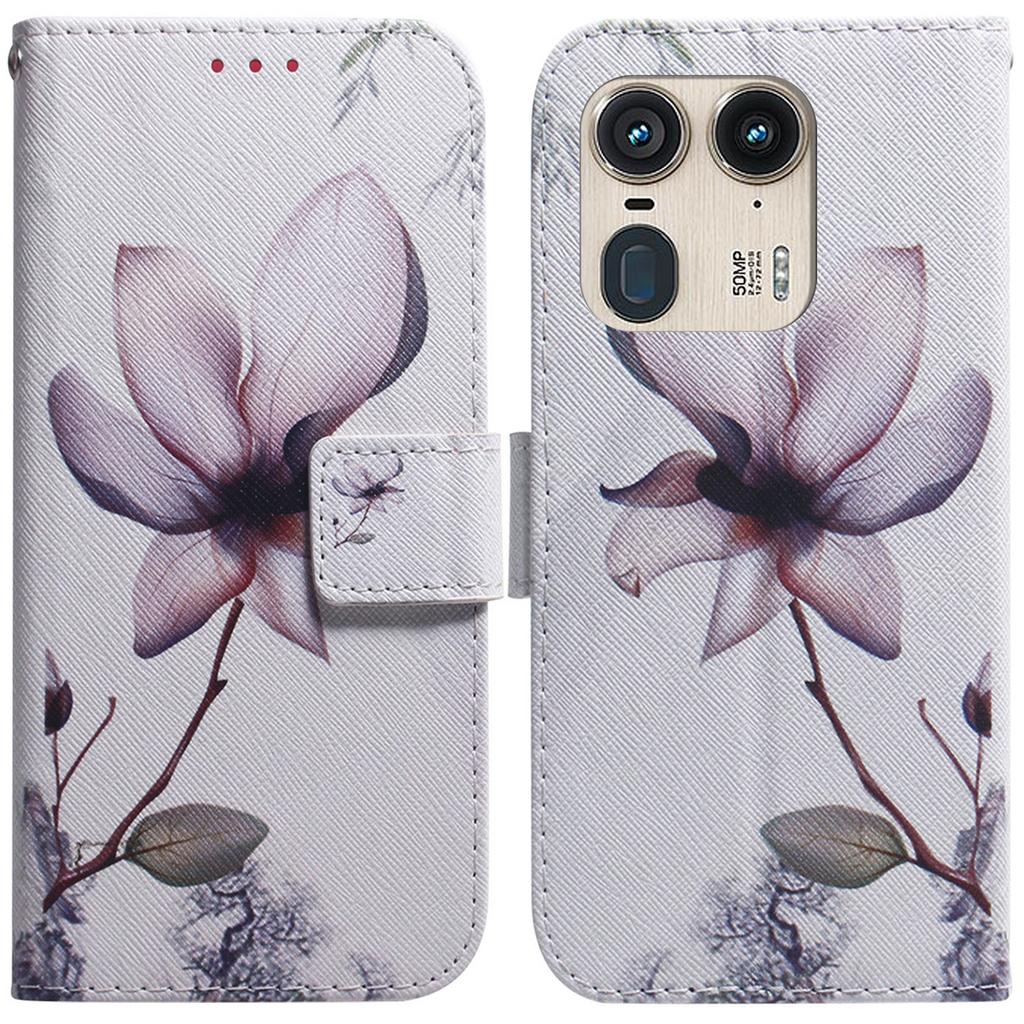 PU Leather Phone Case for Motorola Moto X50 Ultra 5G/Edge 50 Ultra Wallet Phone Stand Cover with Pattern Printing