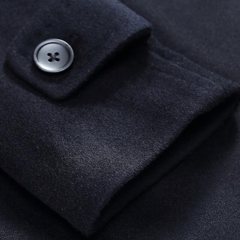 Terman Men's 90% Wool 10% Cashmere Mid-Length Overcoat