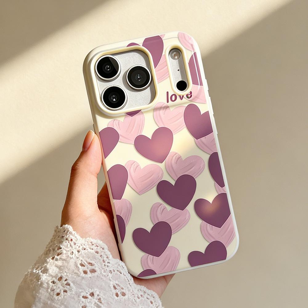 Purple Love Applies To Apple Huawei Vivo Xiaomi Oppo Honor 2-in-1 Mobile Phone Case iPhone17/16