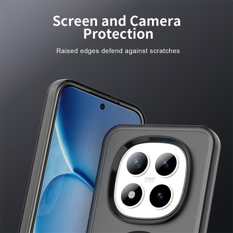 Magnetic Wireless Charging Case For Xiaomi Redmi Note 15 Pro 5G Pro+ Plus Fusion Cover Candy Colors Transparent Shell Fundas