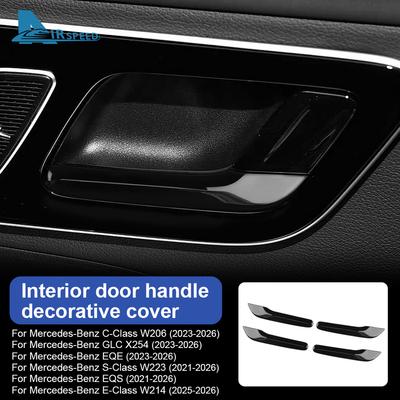 ABS Car Door Handle Trim Cover For Mercedes-Benz C E S Class W206 W214 GLC X254 -2026 W223 EQS -2026 Accessories
