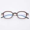 Alloaiweeo [The Air] Al5509 1624G Oriental Square Ultra-Lightweight Eyeglass Frame Brown Rose Gold Blue Light Lens Selection