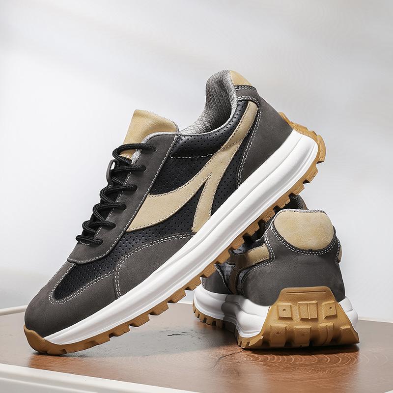 Men's Casual Sports Shoes Fall New Male Comfortable Walking Shoes Mesh Upper Breathable Men's Outdoor Footwear Lace-Up Men Flats