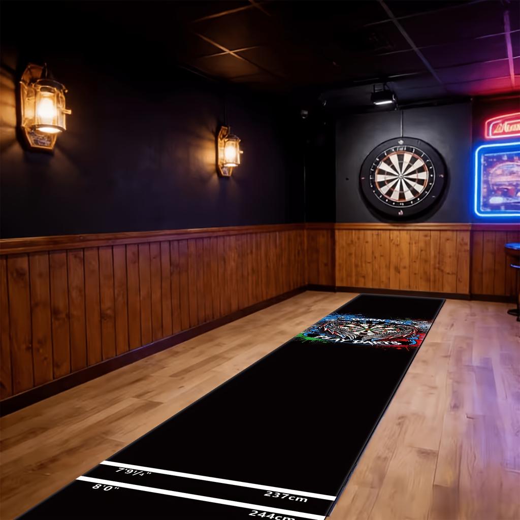 Polyester Graffiti Dart Mat Non Slip Throw Line Carpet for Pub Bedroom E-Sports Room Professional Dartboard Floor Rug